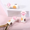 Cute Cat Paw Print Silicone Nail Art Cuticle Nipper Protective Cover PW-WG48554-01-1