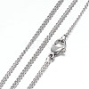 304 Stainless Steel Curb Chain Necklaces STAS-P101-17P-1