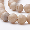 Electroplate Natural Druzy Geode Weathered Agate Beads Strands G-S284-12mm-09-3