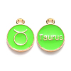 Alloy Enamel Pendants X-ENAM-S124-01B-06C-1