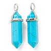 Synthetic Turquoise Pointed Pendants G-M378-01P-A28-2