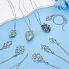 12Pcs 3 Styles Alloy Empty Macrame Pouch Pendant Iron Cable Chain Slider Necklace Making NJEW-GO0001-25-3