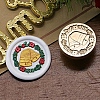 Christmas Series Wax Seal Brass Stamp Head AJEW-M037-01G-22-1