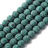 Synthetic Malachite Beads Strands G-F668-19-8mm-1