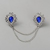 Zinc Alloy Rhinestone Chain Collar Pin Brooches JEWB-WH0816-010P-01-1