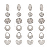 24Pcs 6 Style 304 & 201 Stainless Steel Pendants STAS-TA0004-79-2