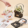 BENECREAT 8Pcs 2 Colors Bear Bouquet Packaging Handbag Holder ABAG-BC0001-43-3