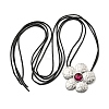 Alloy Rhinestone Pendant Necklaces NJEW-A022-01B-3