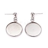 Tarnish Resistant 304 Stainless Steel Stud Earring Settings LS-STAS-L226-019C-P-1