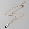 Cowboy Theme Enamel Pendant Necklace with Cable Chains NJEW-WH0013-17B-1