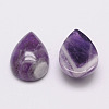Teardrop Natural Amethyst Cabochons G-K026-03-2