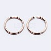 925 Sterling Silver Saw Cut Open Jump Rings STER-F036-02RG-0.8x4mm-3