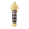 Bodhisattva Shape Brass Screw Peg Bails KK-NH0008-04G-3