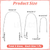 3Pcs 3 Style Iron Cable Chain Bag Shoulder Straps FIND-WR0007-94P-2
