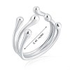 925 Sterling Silver Claw Open Cuff Ring JR879A-3