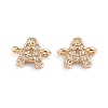 Brass Micro Pave Cubic Zirconia Letter Links ZIRC-I042-16G-A-1