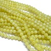 Natural Lemon Jade Beads Strands G-H1631-4MM-1