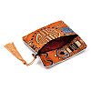 Chinese Brocade Tassel Zipper Jewelry Bag Gift Pouch ABAG-F005-04-4