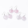 Natural Rose Quartz Dangle Earrings EJEW-E218-05P-2