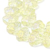 Transparent Electroplate Glass Beads Strands EGLA-F158-FR01-A-3