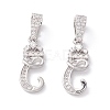 Eco-Friendly Brass Micro Pave Cubic Zirconia Pendants KK-K265-01P-C-1