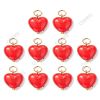 150Pcs Opaque Acrylic Heart Charms PALLOY-SZ00048-1