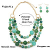 Alloy & Resin Beaded Multilayer Necklaces & Dangle Earrings Sets FS-WGF1004-01-2