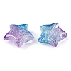 Gradient Color Transparrent Acrylic European Beads OACR-P024-03-02-2