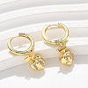 Brass Cubic Zirconia Hoop Earrings EJEW-Q015-01G-C-5