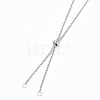 304 Stainless Steel Box Chain Slider Necklace Making AJEW-JB00777-01-2