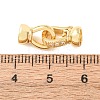 Brass Micro Pave Clear Cubic Zirconia Fold Over Clasps LS-KK-CBA25B2-04G-2