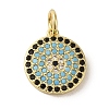 Brass Micro Pave Colorful Cubic Zirconia Pendants KK-R162-076G-1