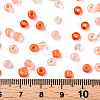 Opaque & Transparent Inside Colours Glass Seed Beads SEED-F004-4mm-02-6