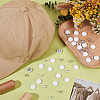 24 Bags Flat Round Cloth Cap Nail Buttons BUTT-BC0001-21C-4