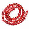Handmade Millefiori Glass Bead Strands LAMP-J035-6mm-29-3