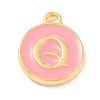 Golden Plated Alloy Enamel Charms ENAM-Q437-14Q-1
