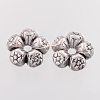 Heart Tibetan Style Charms Tibetan Silver Spacers Beads X-AC0752-NF-2