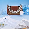 3Pcs 3 Styles Opaque Acrylic Chain & Glass Beaded & ABS Plastic Pearl Charm Purse Decorative Chains HJEW-HS00110-3
