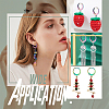  50Pcs Rainbow Color 304 Stainless Steel Leverback Earring Findings STAS-NB0001-55-6