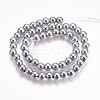 Electroplate Non-magnetic Synthetic Hematite Beads Strands G-K239-04A-1
