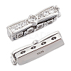 2pcs 925 Sterling Silver Rhinestone Clasps FIND-PH0020-99-7