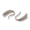 Rack Plating Brass Micro Pave Clear Cubic Zirconia Earring Hooks KK-A231-02P-2