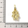 Rack Plating Brass Micro Pave Clear Cubic Zirconia Pendants KK-R158-02A-G-3