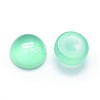 Natural Dyed & Heated Green Onyx Agate Cabochons X-G-P393-R04-6mm-2