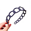 Plastic Curb Chains Shape Hair Bands OHAR-PW0003-188B-1