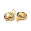 Brass Micro Pave Colorful Cubic Zirconia Charms KK-E068-VF132-3