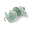 13Pcs Natural Mixed Gemstone Pendants X1-PALLOY-JF02145-02-4
