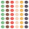 80Pcs 2-Hole Porcelain Buttons PORC-PJ0001-02F-3