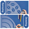 CRASPIRE 2Pcs 2 Style Custom Acrylic Tie-Dye Template DIY-CP0008-10C-4