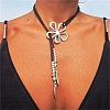 Waxed Cord Adjustable Wrap Choker Necklaces NJEW-A013-02-1